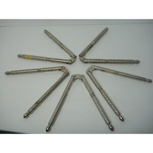 Vintage HMQ Silver Tone Metal Nutcrackers Set of 5 Hinged Textured Handlesn VTG